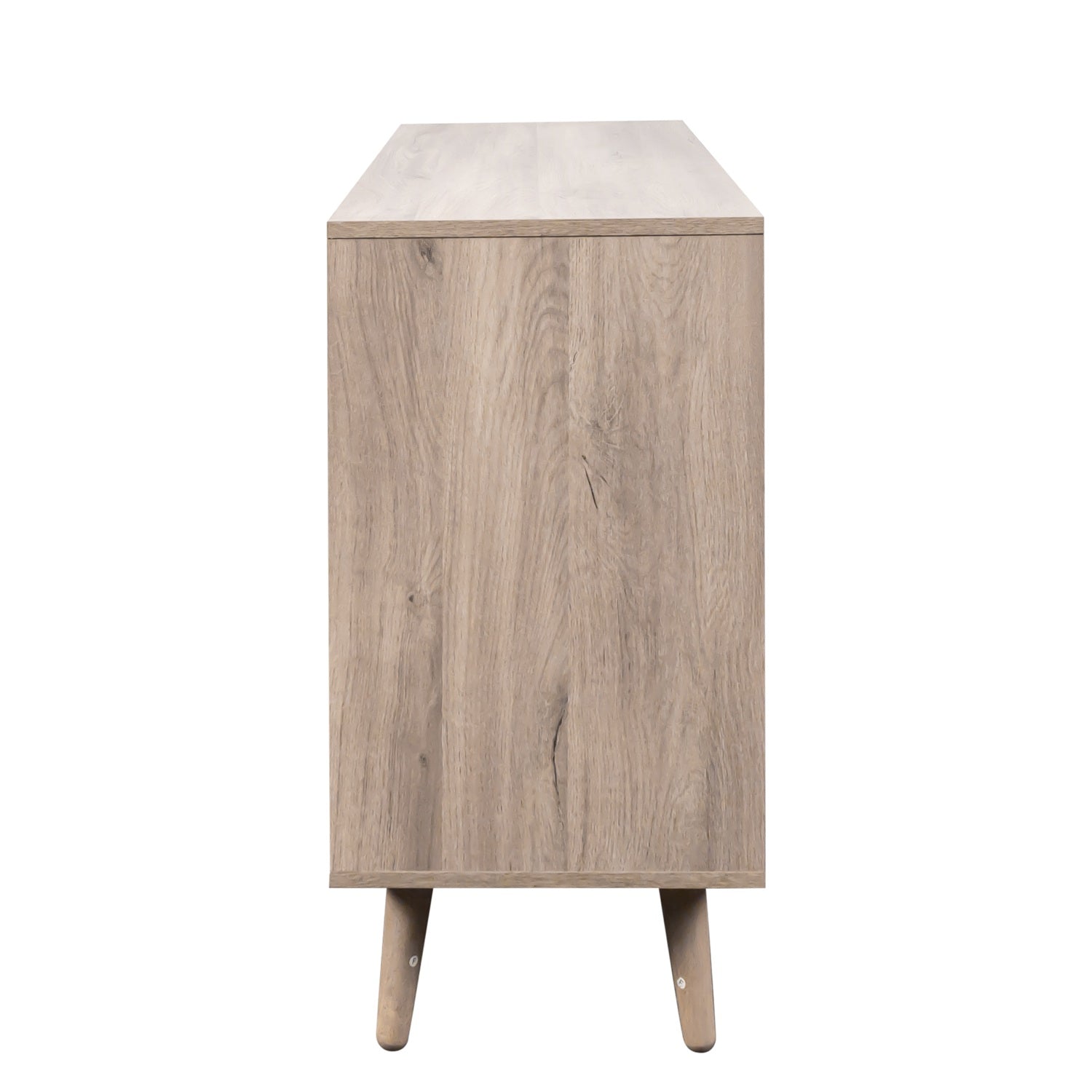 Willow Rattan Chest of 6 Drawers Oak