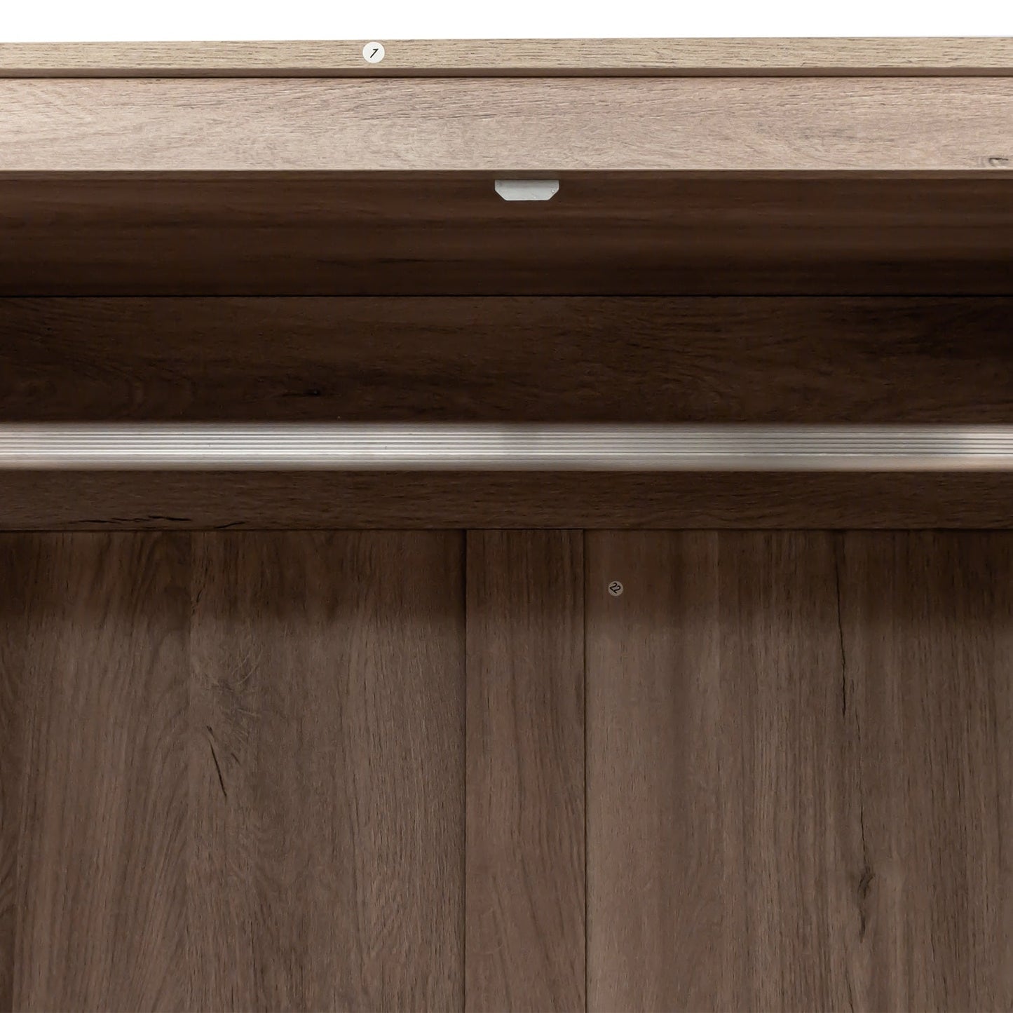 Willow Rattan Double Wardrobe with 1 Drawer Oak