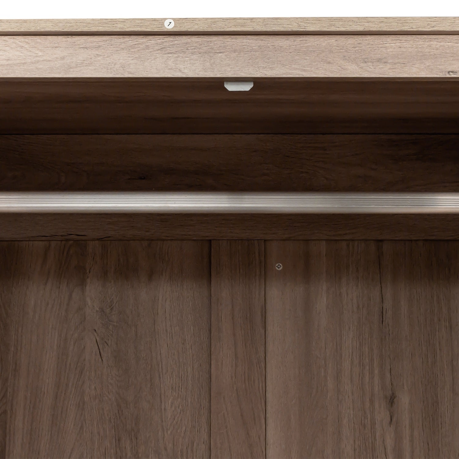 Willow Rattan Double Wardrobe with 1 Drawer Oak