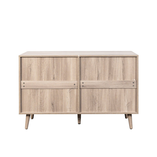 Willow Rattan Chest of 6 Drawers Oak
