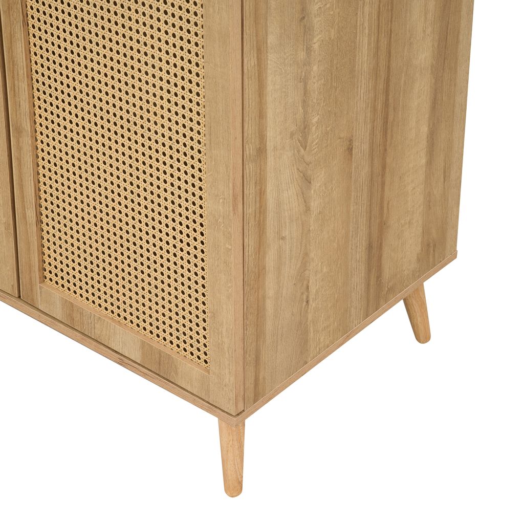 Manila Rattan 3 Piece Bedroom Set with 2 Door Wardrobe, Bedside Table & Chest of 3+2 Drawers