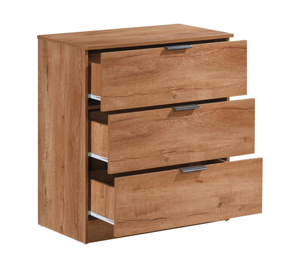 Richmond 3 Piece Bedroom Set With 2 Door Double Wardrobe