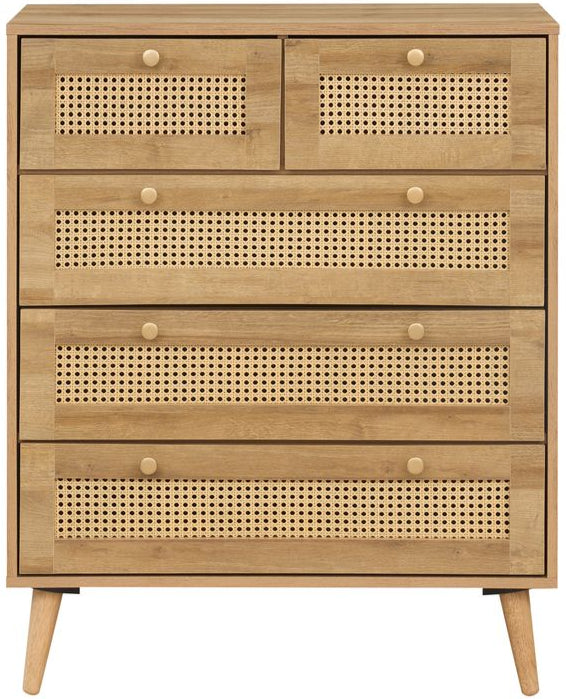 Manila Rattan 3+2 Drawer Chest