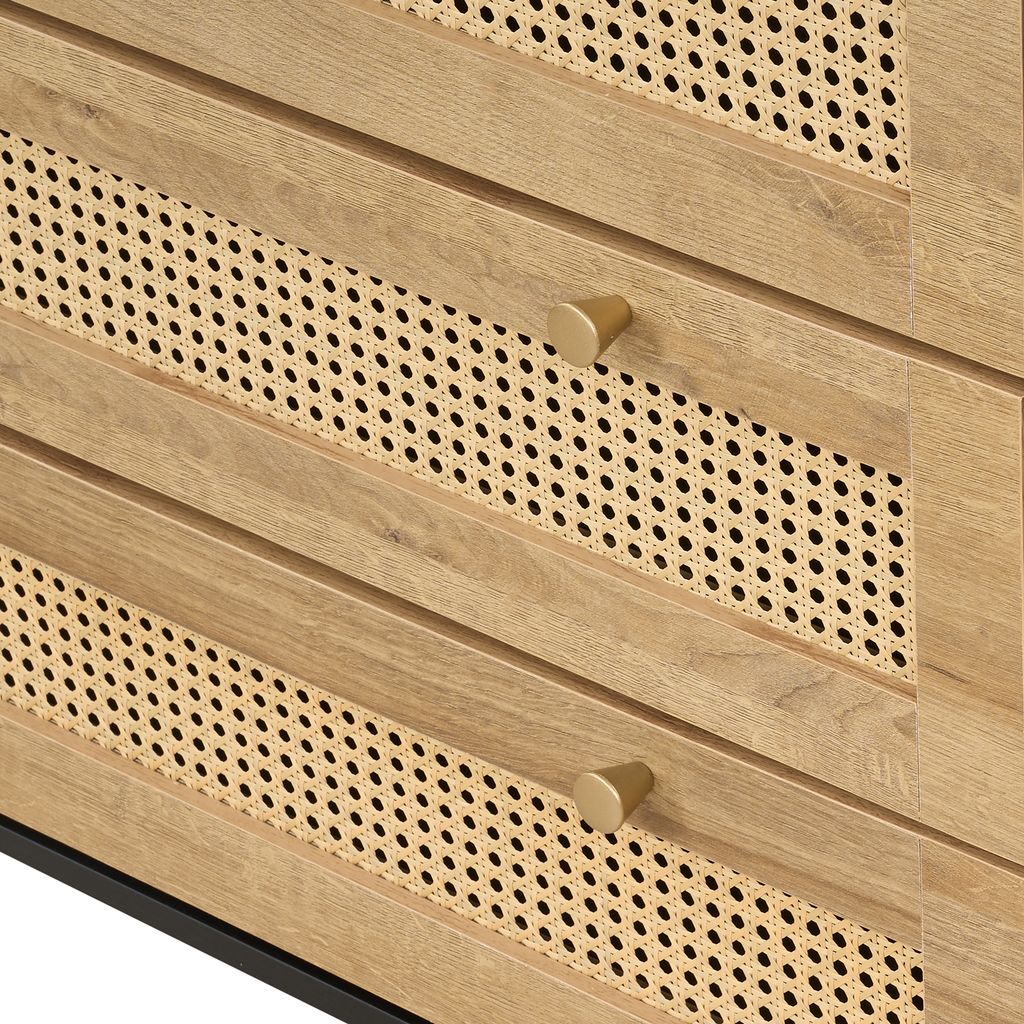 Manila Rattan 3+2 Drawer Chest