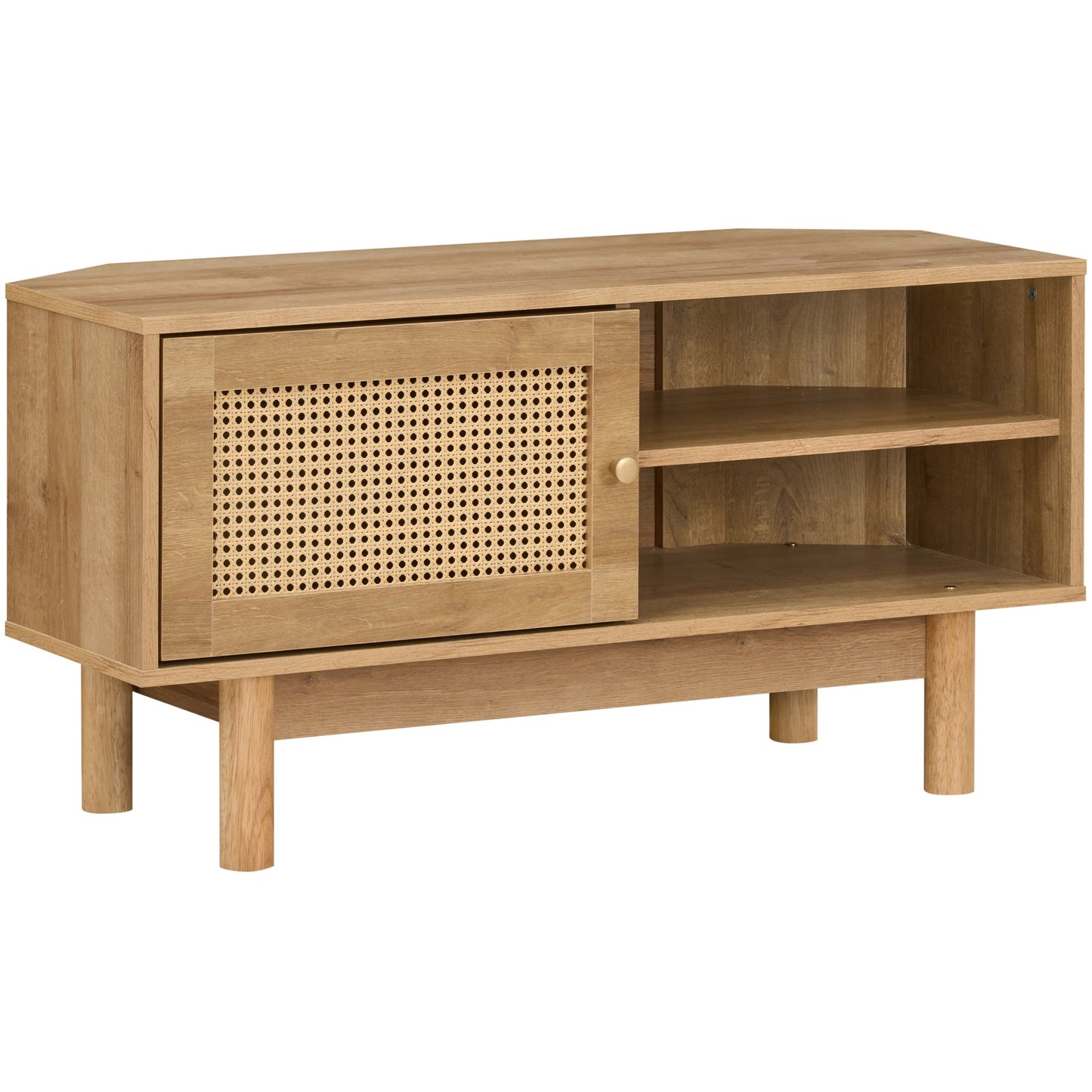 Manila Rattan 1 Door Corner TV Unit