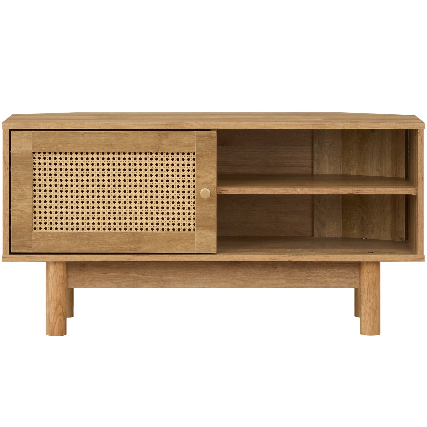Manila Rattan 1 Door Corner TV Unit