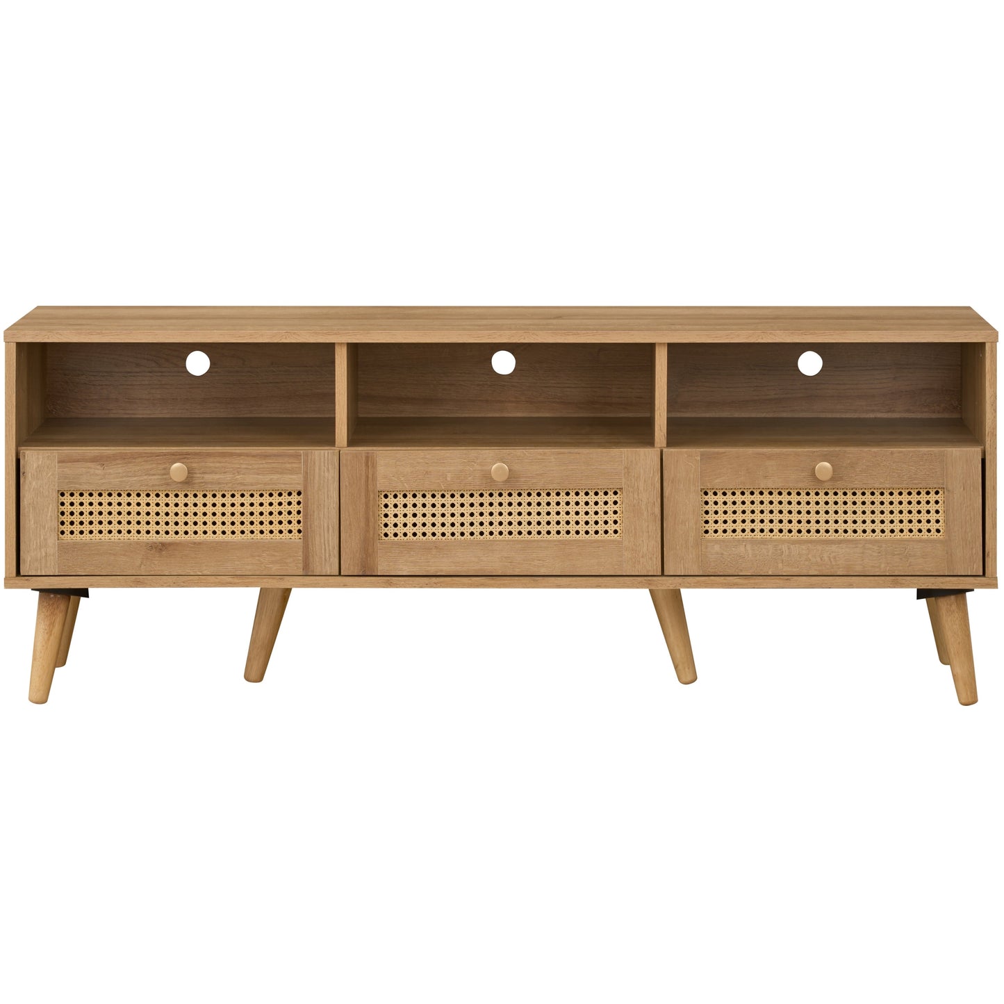 Manila Rattan 3 Drawer TV Unit
