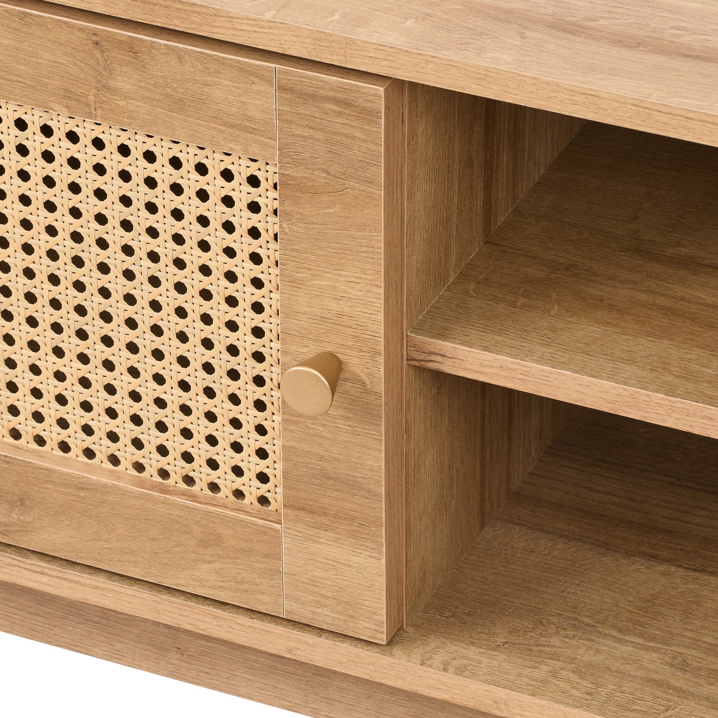 Manila Rattan 1 Door Corner TV Unit