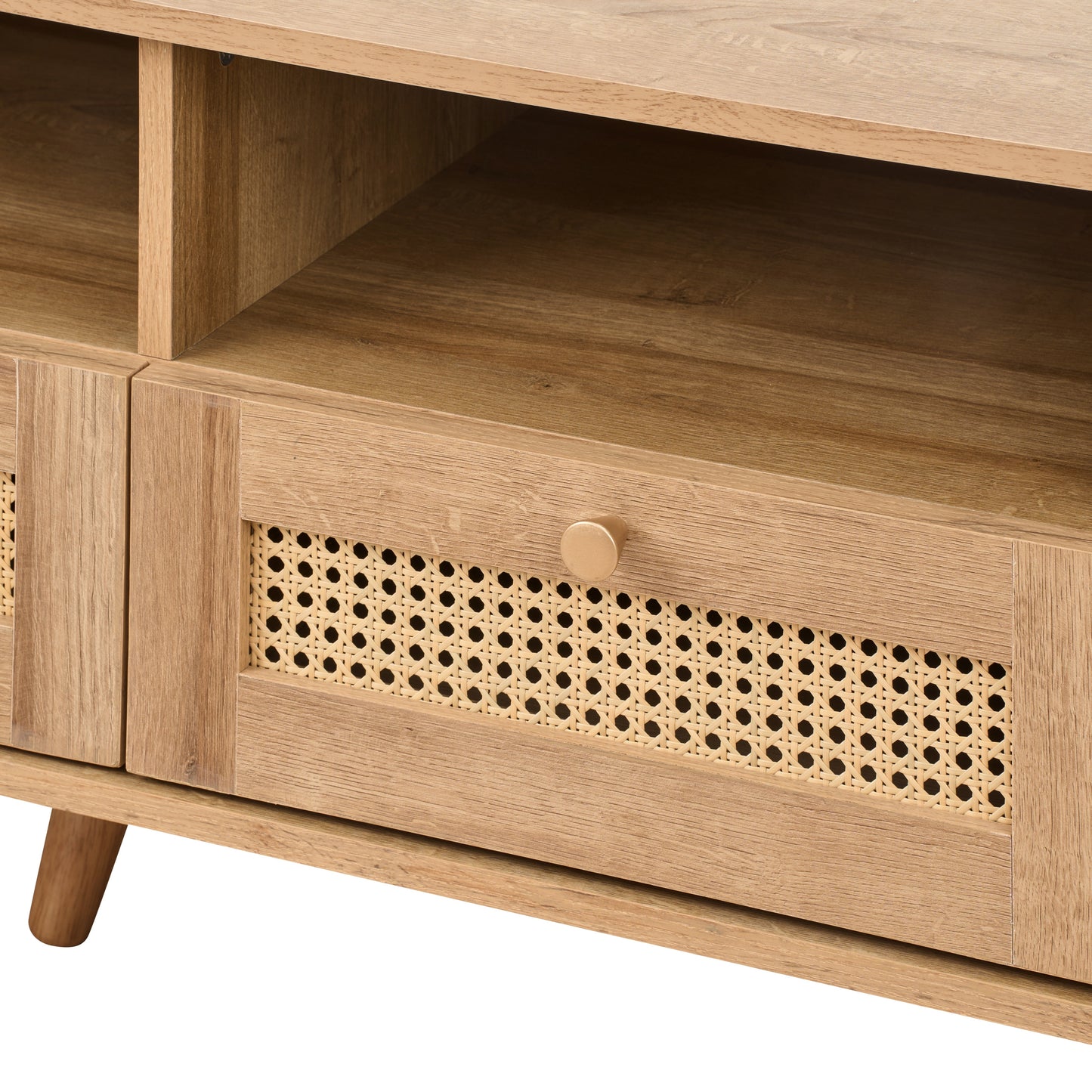Manila Rattan 3 Drawer TV Unit
