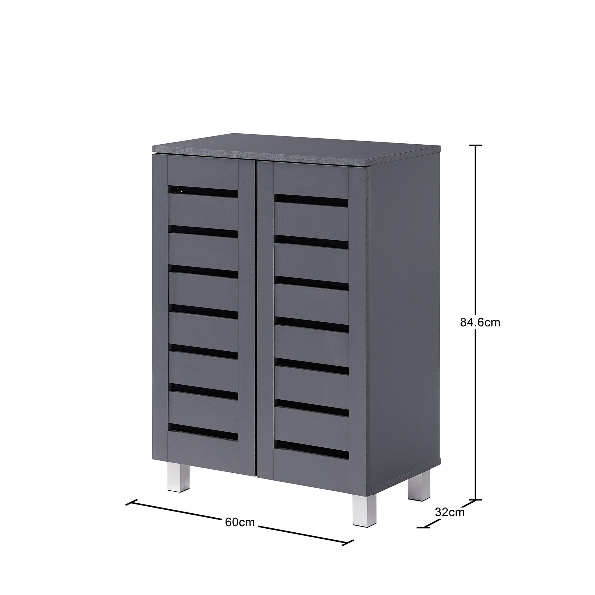 Euston Modern 2 Door Shoe Storage Cabinet - Swish Furniture