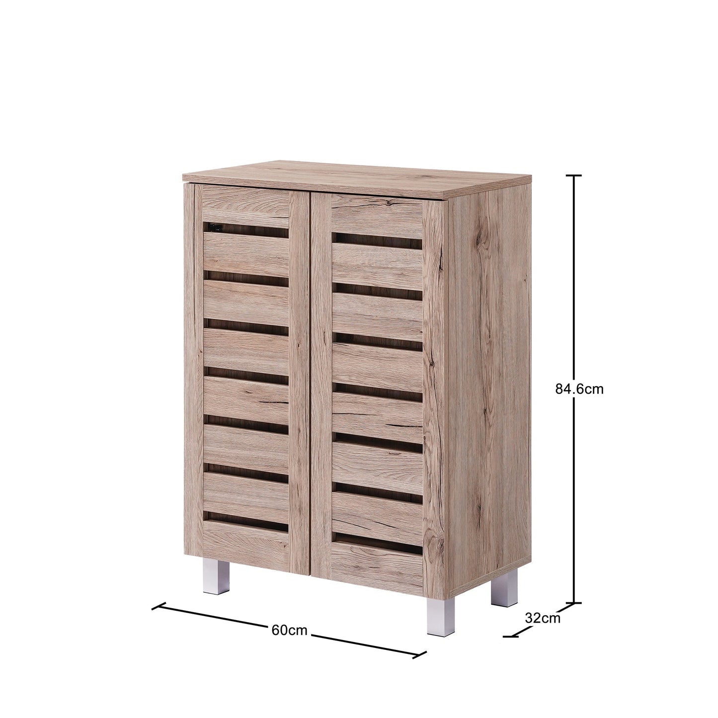 Euston Modern 2 Door Shoe Storage Cabinet - Swish Furniture
