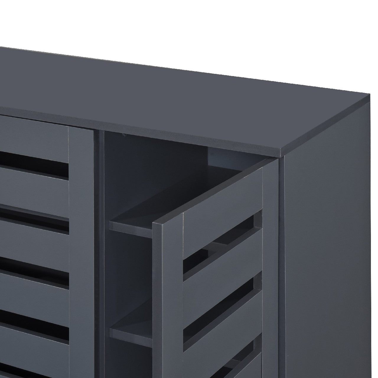 Euston Modern 3 Door Shoe Storage Cabinet - Swish Furniture