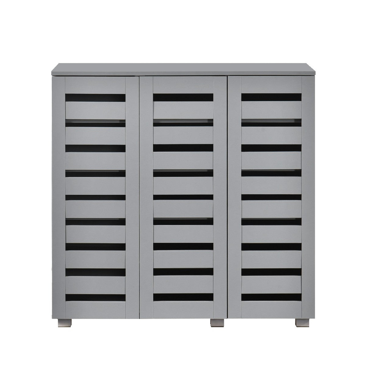 Euston Modern 3 Door Shoe Storage Cabinet - Swish Furniture