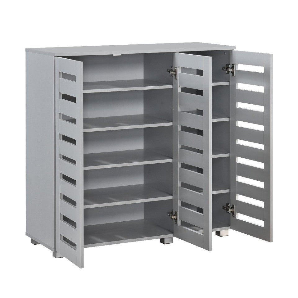 Euston Modern 3 Door Shoe Storage Cabinet - Swish Furniture