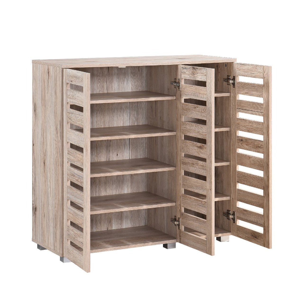 Euston Modern 3 Door Shoe Storage Cabinet - Swish Furniture