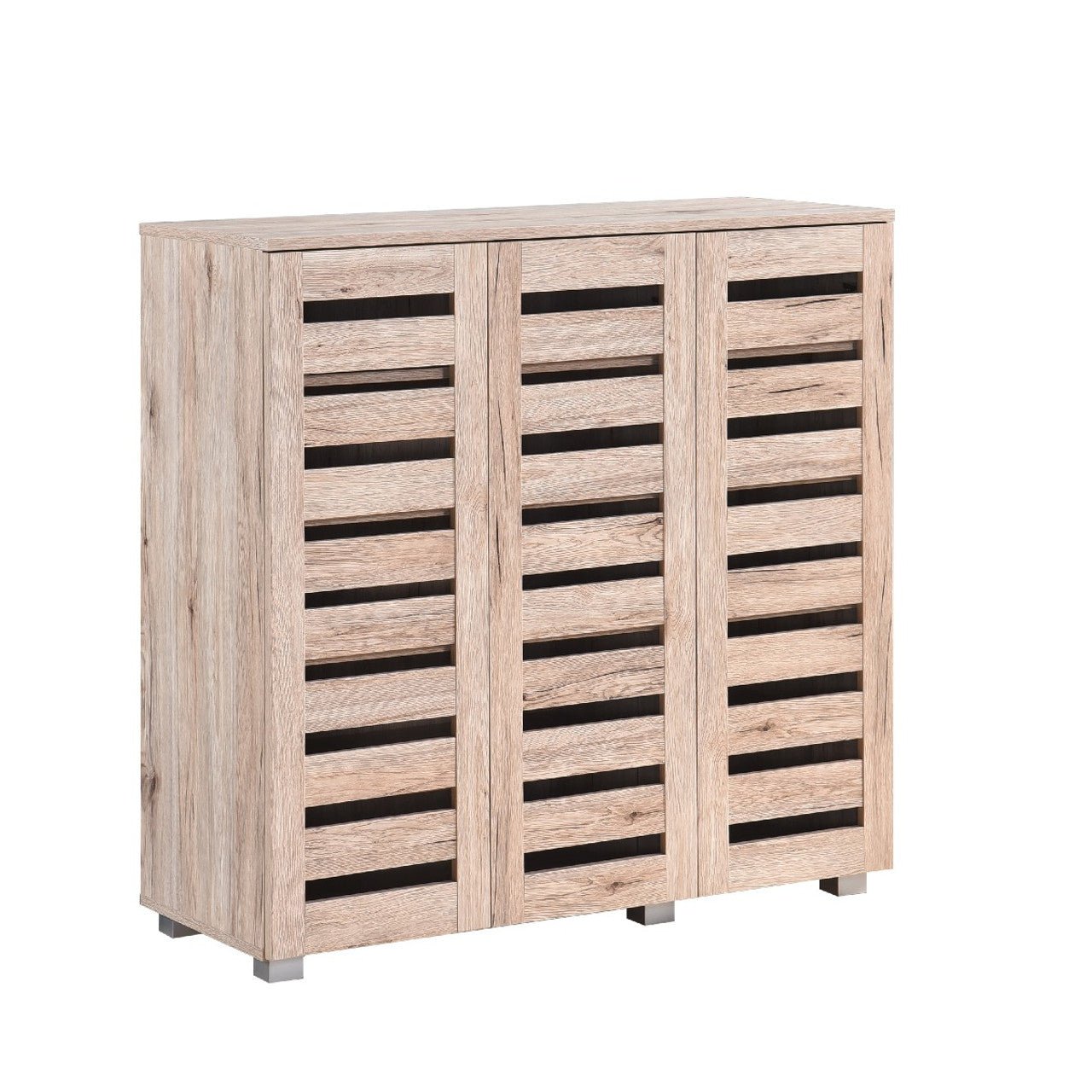 Euston Modern 3 Door Shoe Storage Cabinet - Swish Furniture
