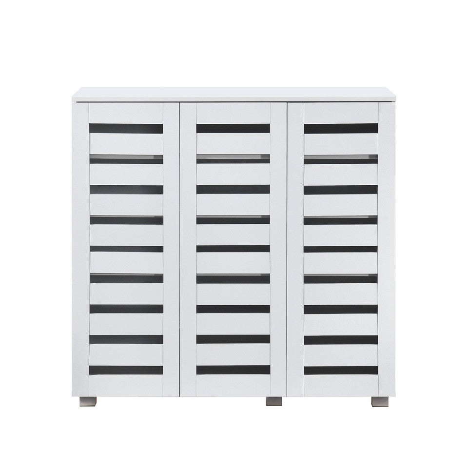 Euston Modern 3 Door Shoe Storage Cabinet - Swish Furniture