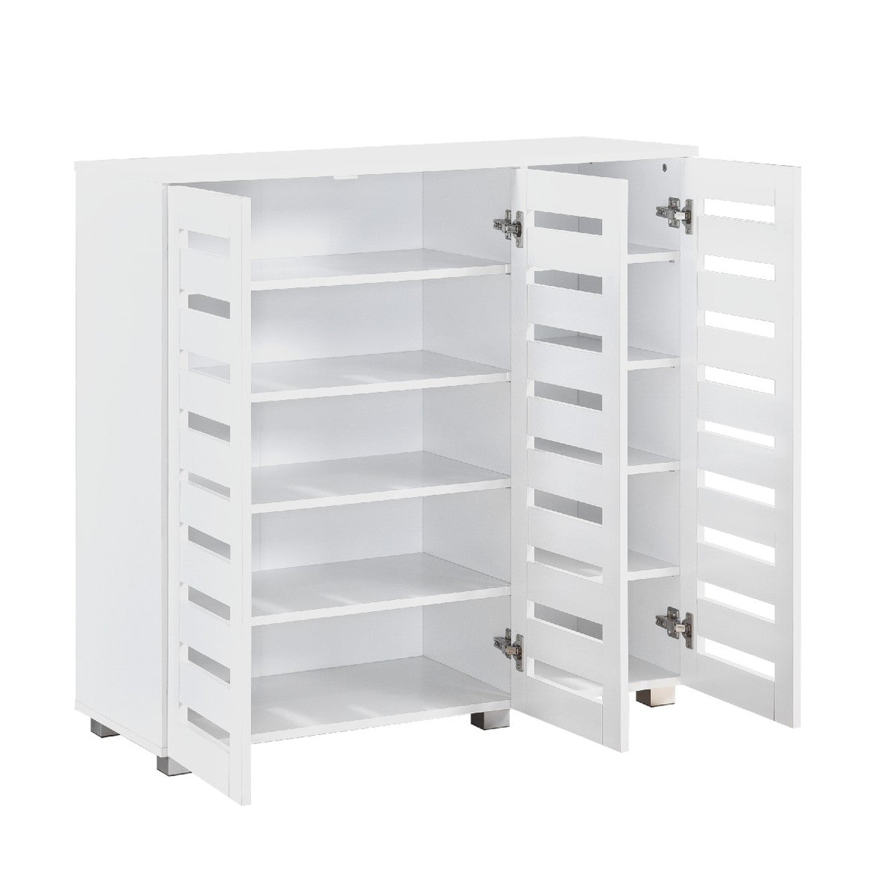 Euston Modern 3 Door Shoe Storage Cabinet - Swish Furniture