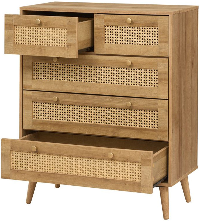 Manila Rattan 3+2 Drawer Chest