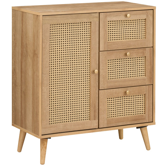 Manila Rattan Compact 1 Door 3 Drawer Sideboard