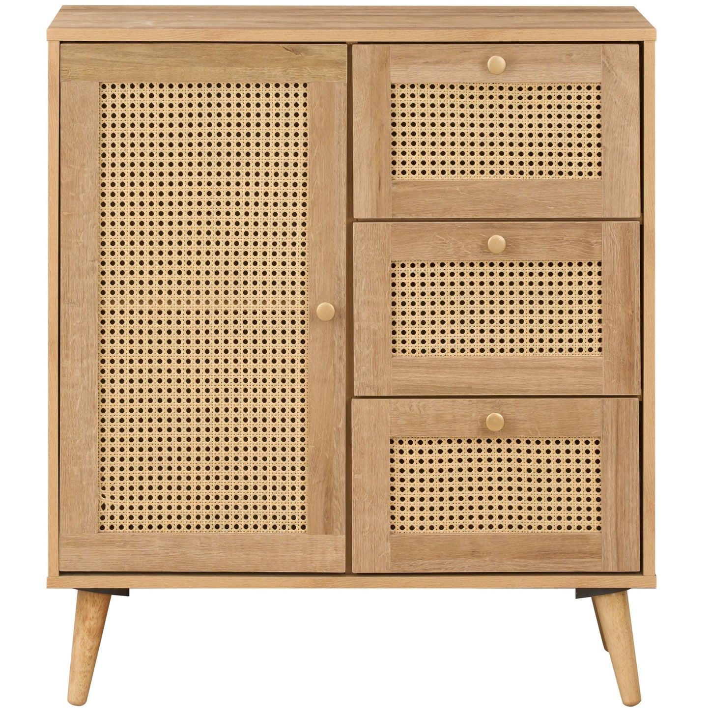 Manila Rattan Compact 1 Door 3 Drawer Sideboard