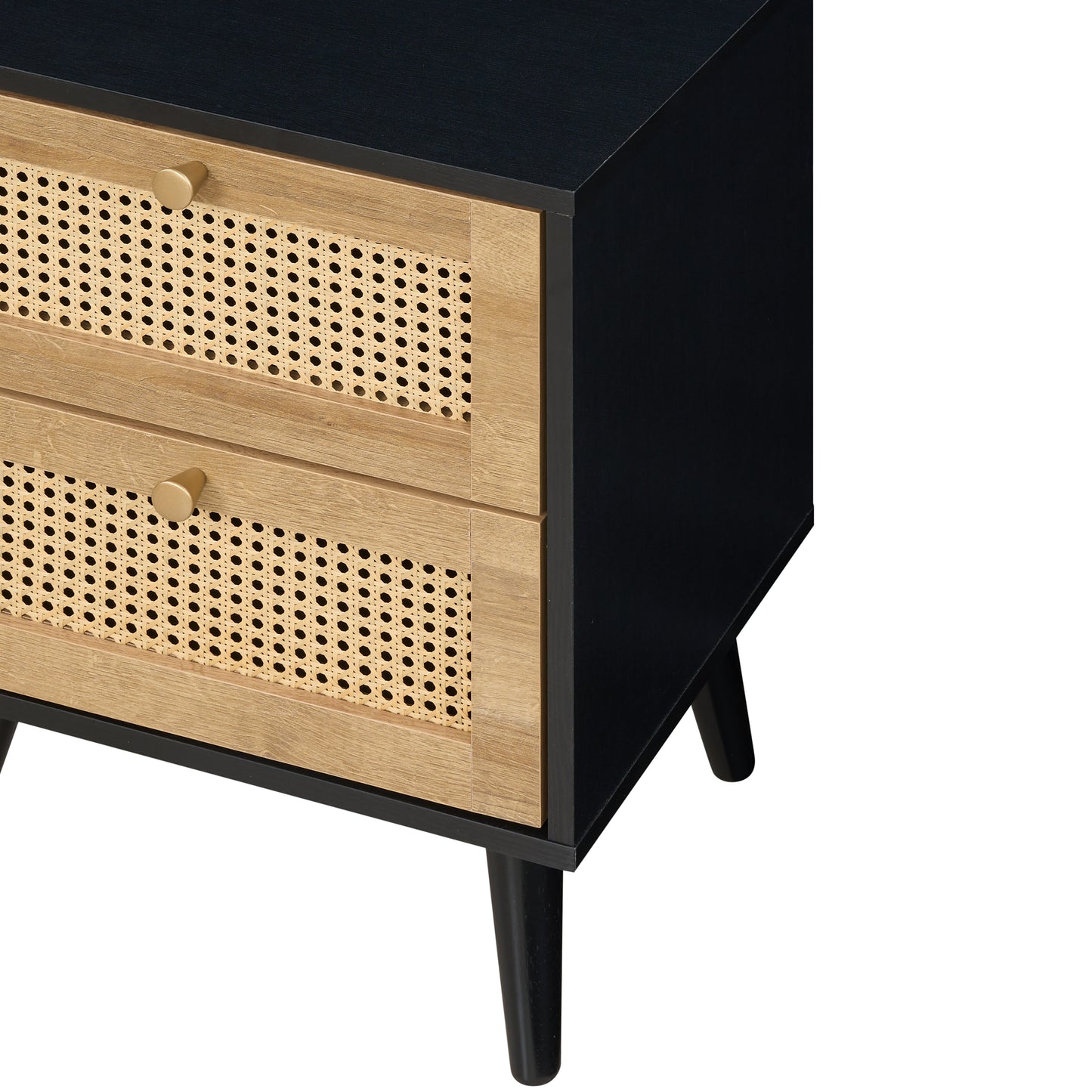 Manila Rattan 2 Drawer Bedside Table