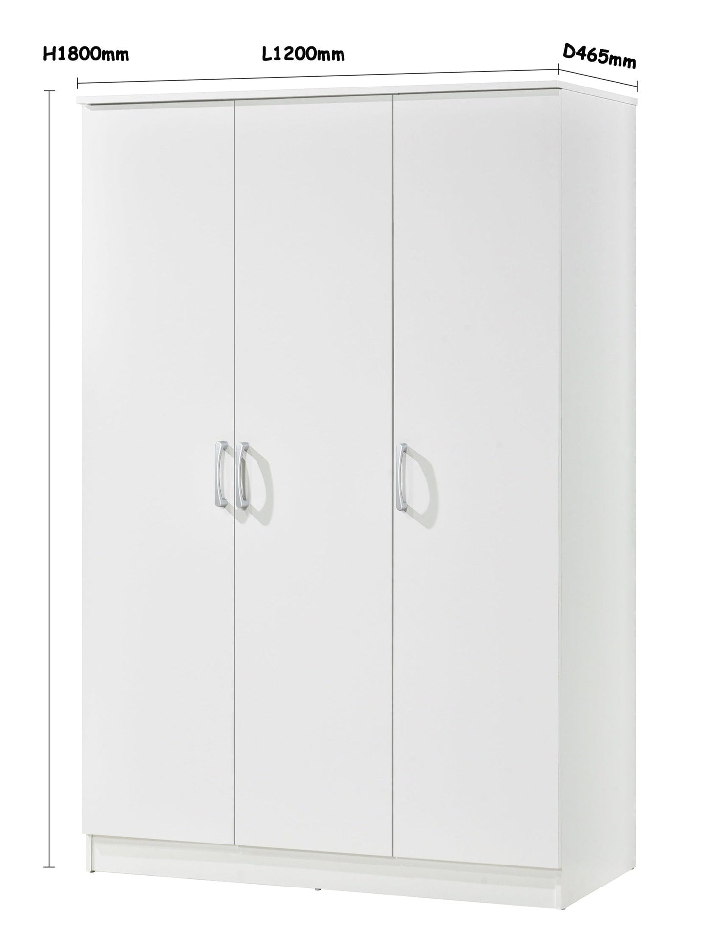 Highbury 3 Door Triple Wardrobe - Swish Furniture